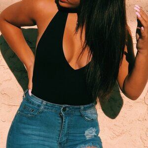 Halter body suit